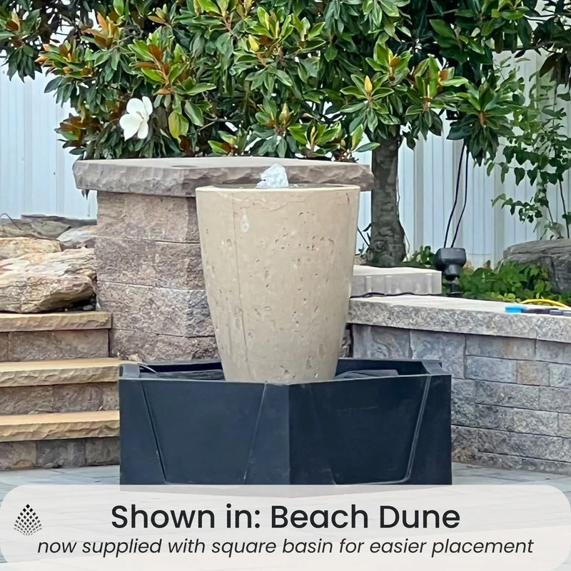 Vase 360° Bubbler Spillway Concrete Fountain - Complete Kit