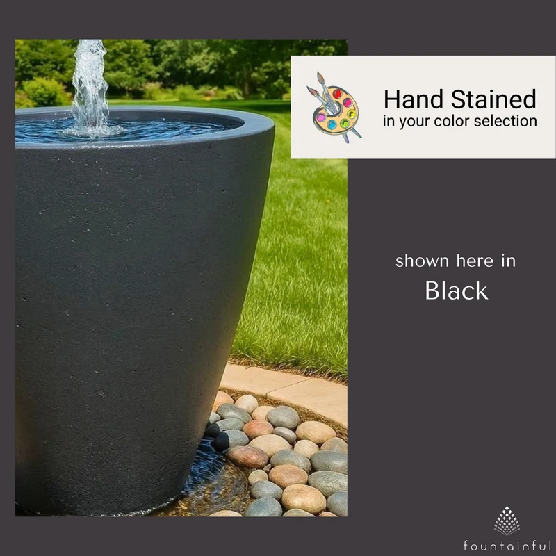 Vase 360° Bubbler Spillway Concrete Fountain - Complete Kit