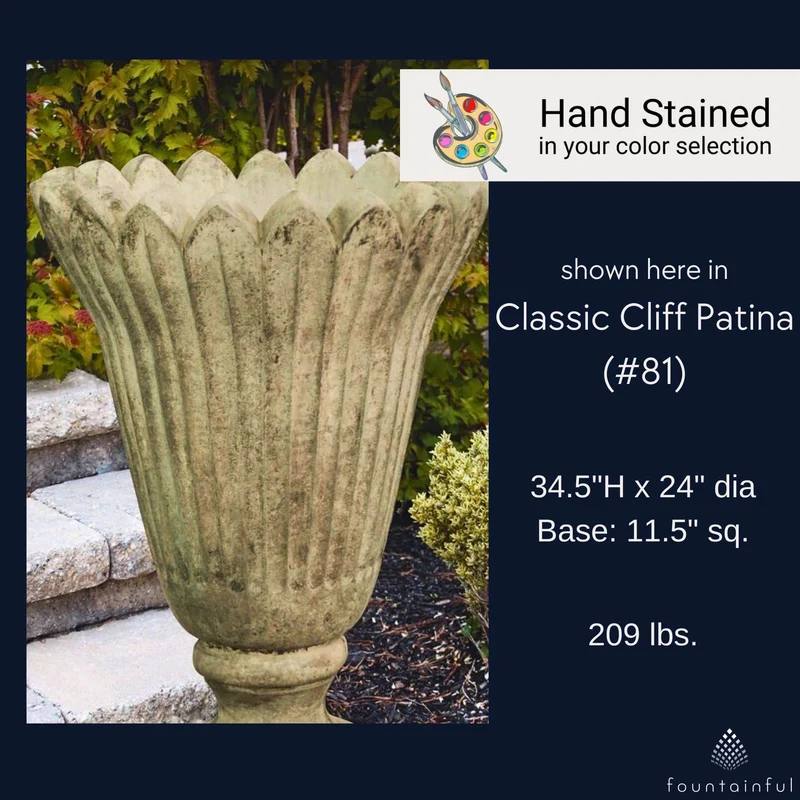 Large Tulip Vase Concrete Planter - Massarellis #6556