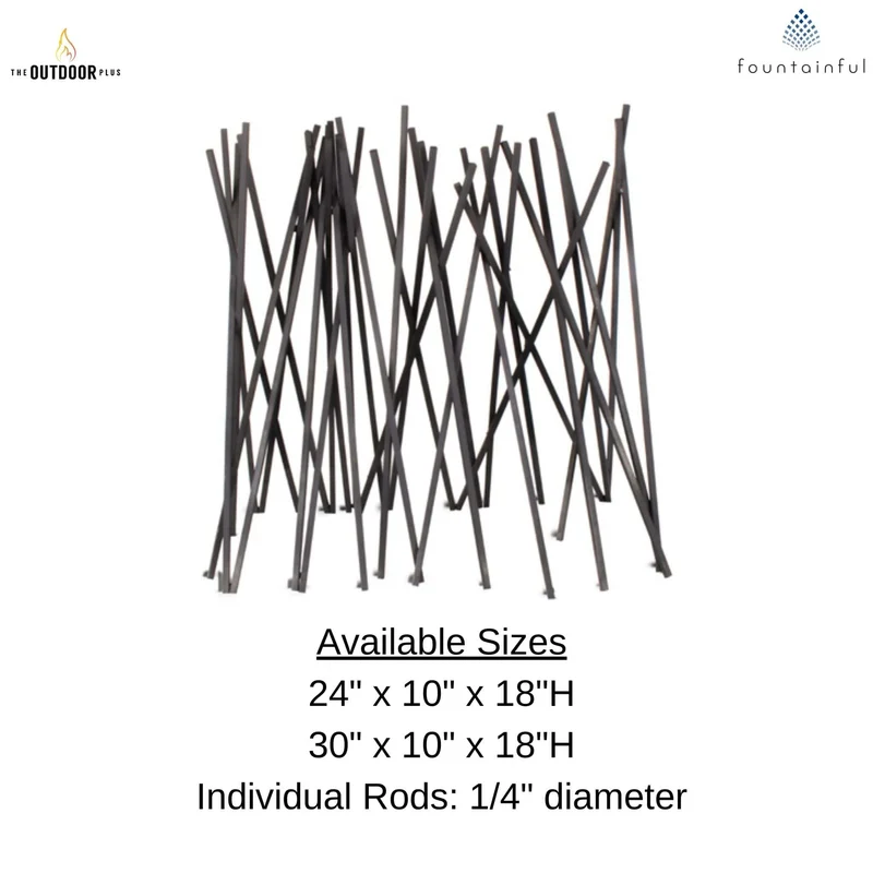 Milled Steel Twigs Fire Ornament - Outdoor Plus