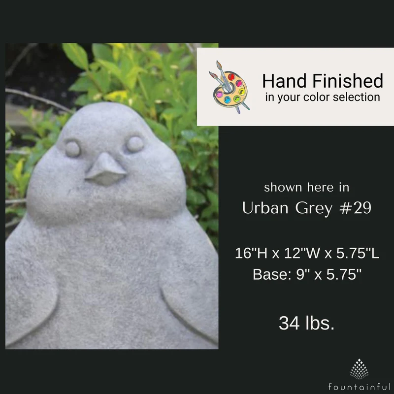 Contemporary Bird Concrete Garden Statue - Massarellis #7605