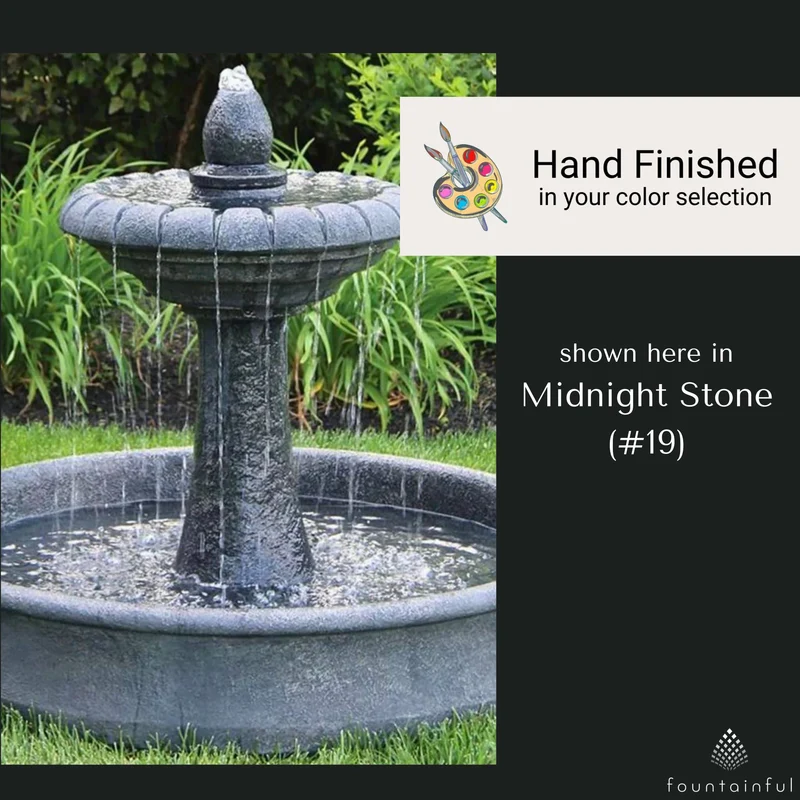 Hampton Concrete Fountain w/46" Pool - Massarellis #3873