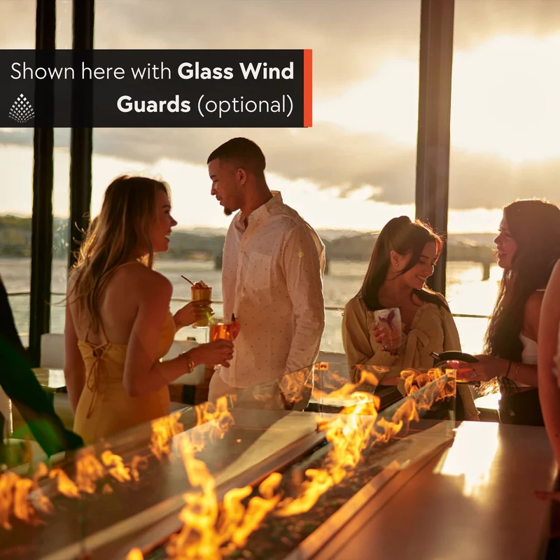 Newport Concrete Gas Fire Table - The Outdoor Plus