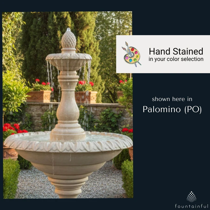 Four Seasons 2-Tier Concrete Fountain - Fiore #2088FS