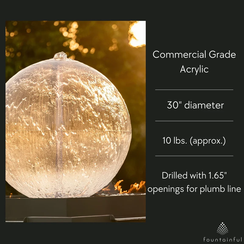 Crystal Sphere (30") Plumbed - The Outdoor Plus
