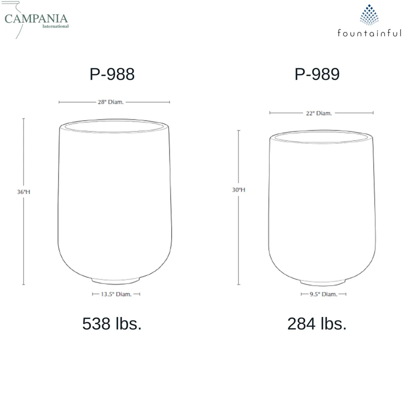 Tribeca Tall Series Concrete Planter Series - Campania
