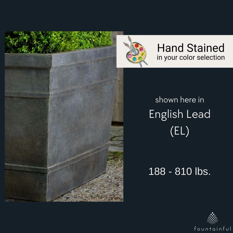 Marin Large Concrete Box Planters - Campania