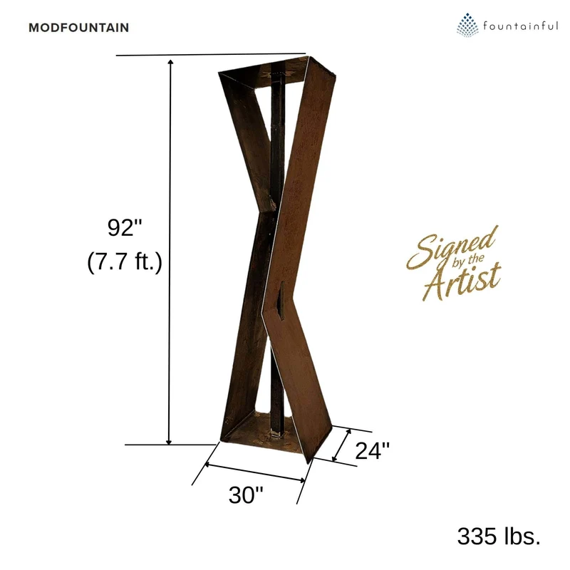 K2 Modern Fountain in Steel