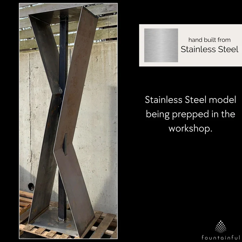 K2 Modern Fountain in Steel