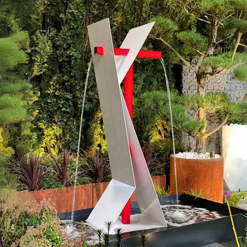 K1 Modern Fountain in Steel