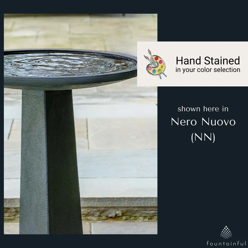 The Spire Concrete Bird Bath - Campania #B212
