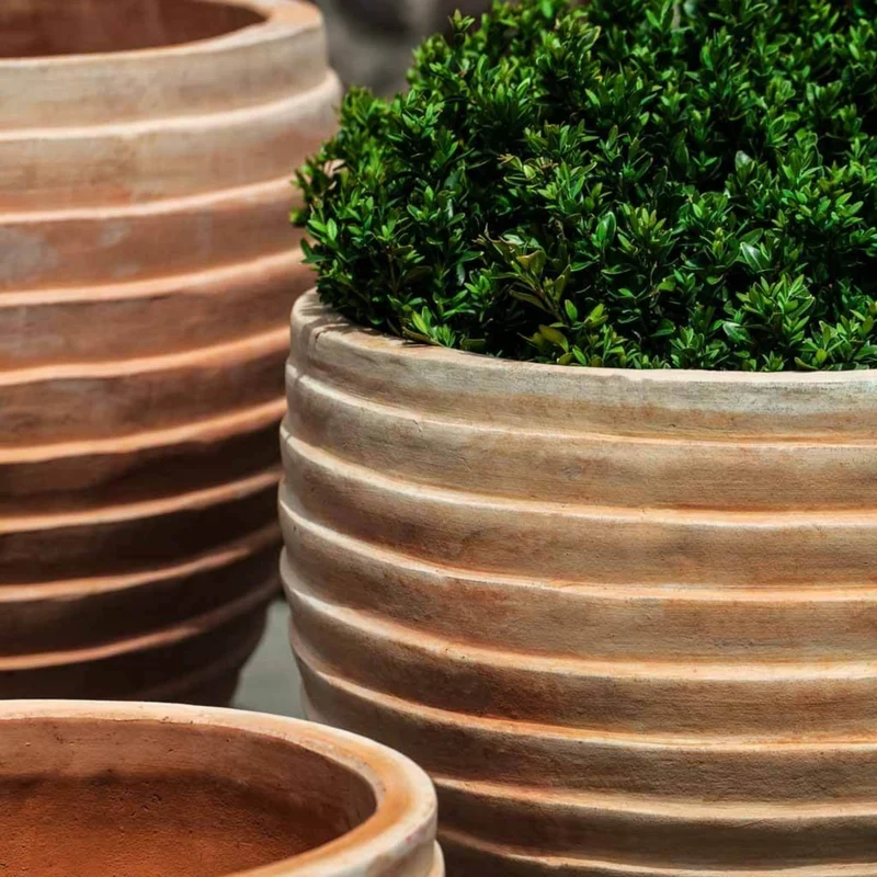Elia Set of 5 Terra Cotta Planters - Campania #6820