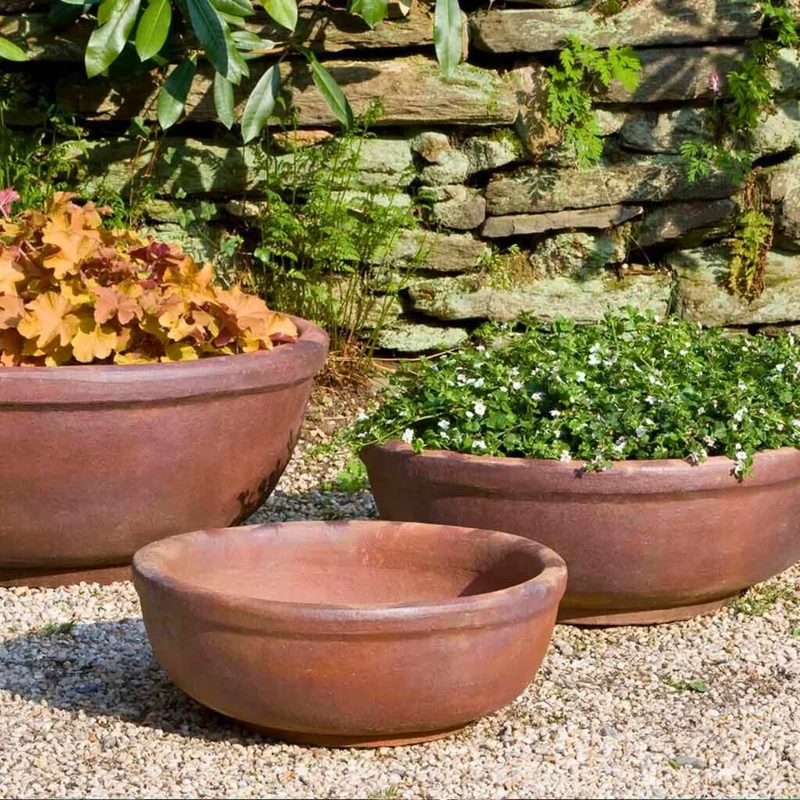 Hoi An Set of 3 Earthenware Planters - Campania #315319