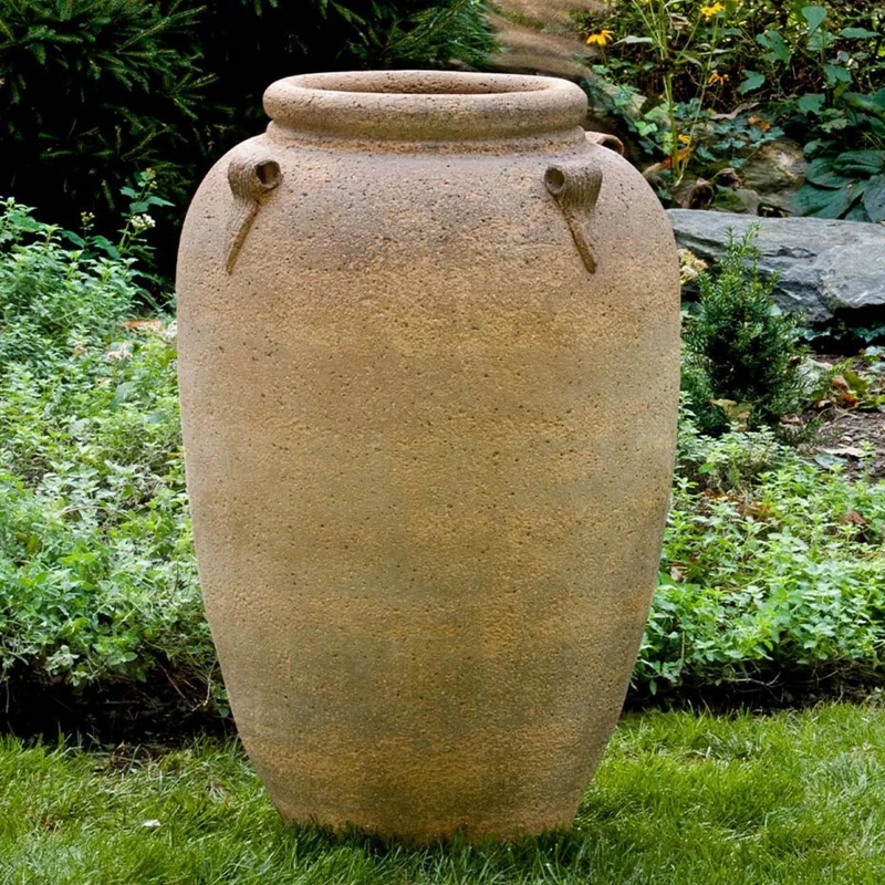 4-Handle Jar Terra Cotta Planter - Campania #316342
