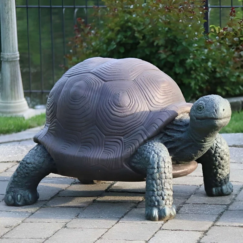 Giant Tortoise Concrete Garden Statue - Massarellis #2352