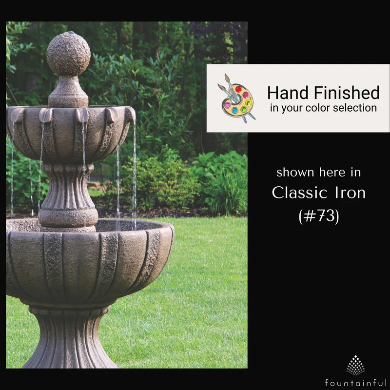 Torino 2-Tier Concrete Fountain - Massarellis #3601