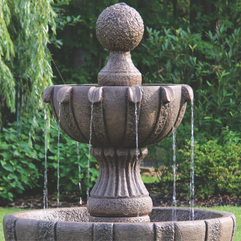 Torino 2-Tier Concrete Fountain - Massarellis #3601