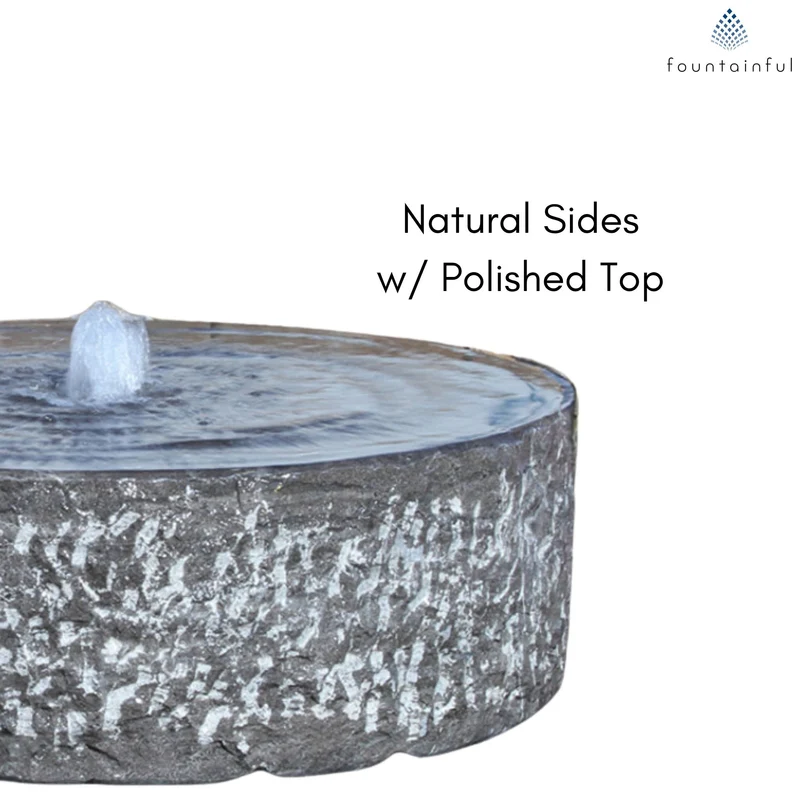 Basalt "Yoshida" Round Fountain & Pooling Block - Complete Kit - Blue Thumb