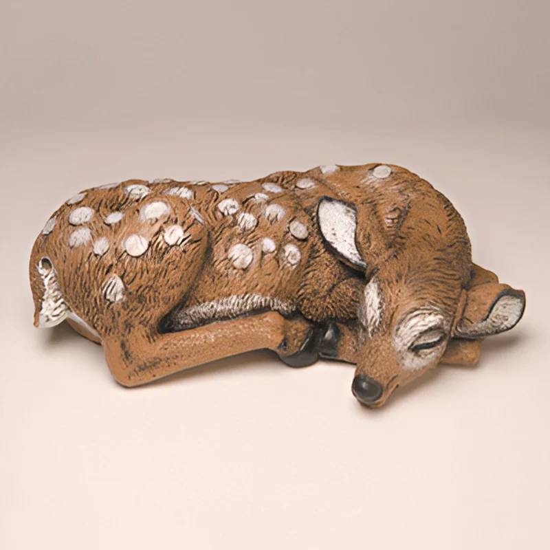 Sleeping Fawn Concrete Garden Statue - Fiore #577SF