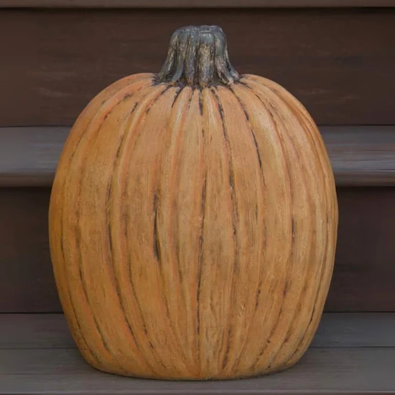 Tall Pumpkin Concrete Garden Statue - Massarellis #4230