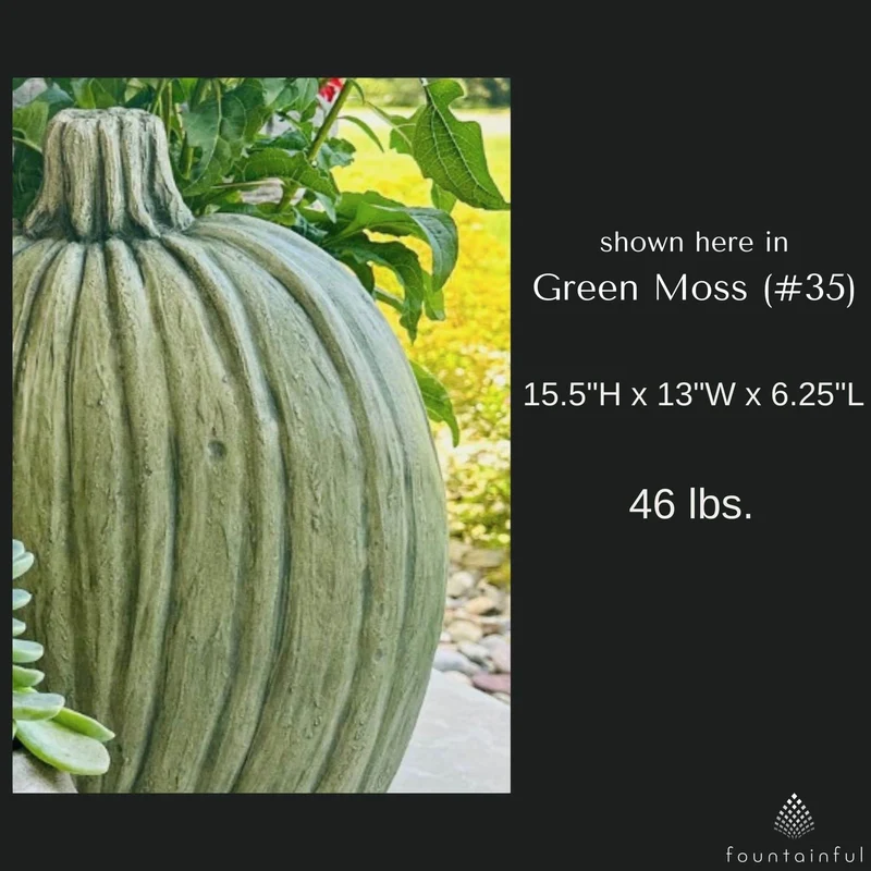 Tall Pumpkin Concrete Garden Statue - Massarellis #4230