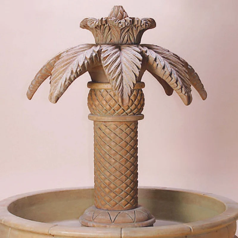 Palm Springs Large Concrete Pond Fountain - Giannini #1151