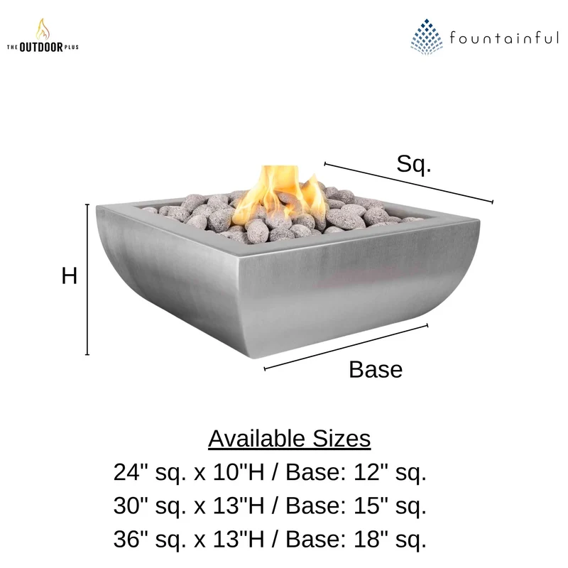 Avalon Stainless Steel Fire Bowl - The Outdoor Plus