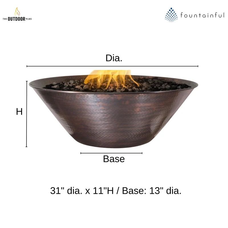 Remi Copper Fire Bowl - The Outdoor Plus