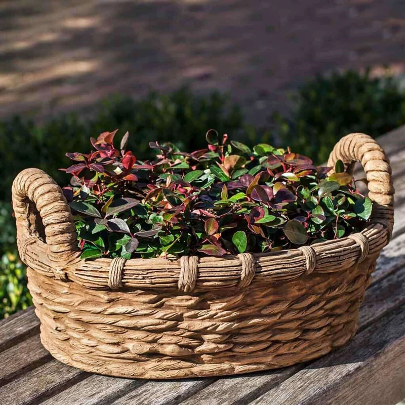 Provencal Basket Concrete Planter - Campania #P722