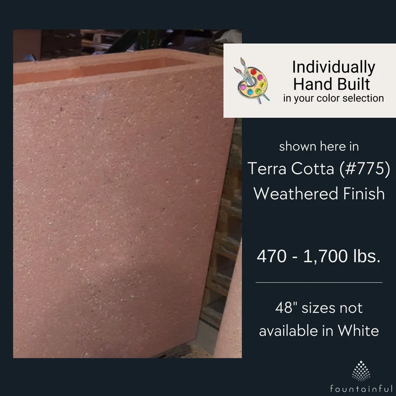 Classic Rectangular Concrete Planter - Architectural Collection