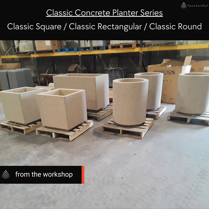 Classic Rectangular Concrete Planter - Architectural Collection