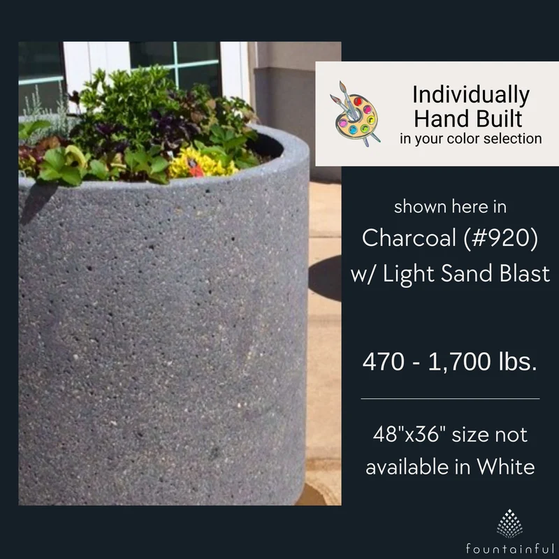 Classic Round Concrete Planter - Architectural Collection