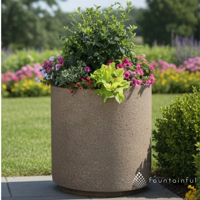 Classic Round Concrete Planter - Architectural Collection