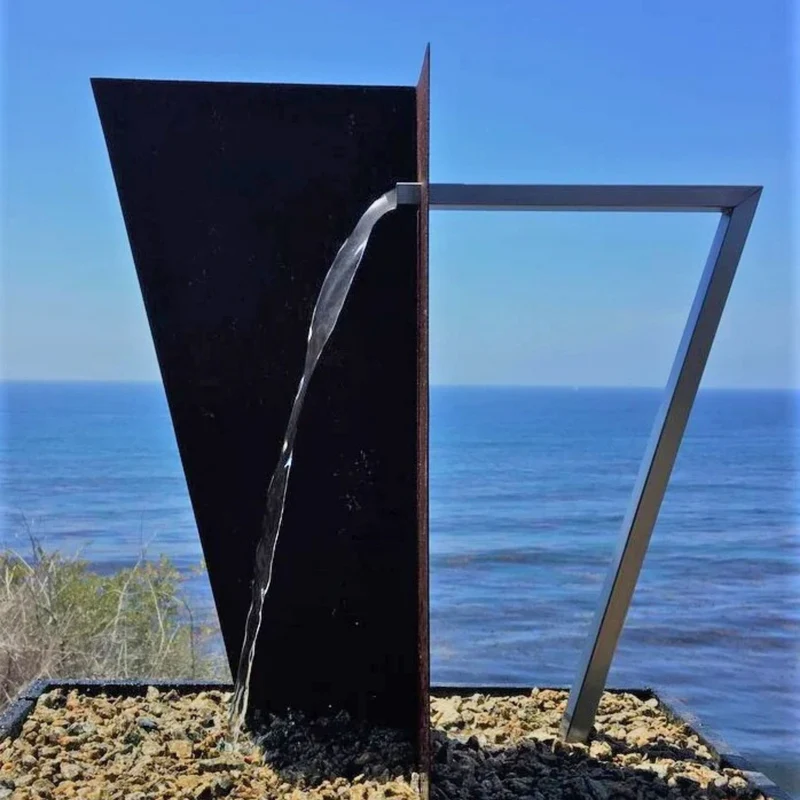 Trapezoid-A Modern Steel Fountain