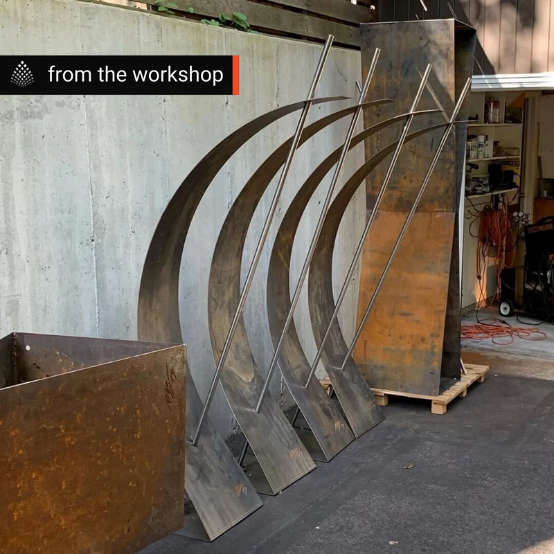 Wave-2 Modern Fountain in Steel