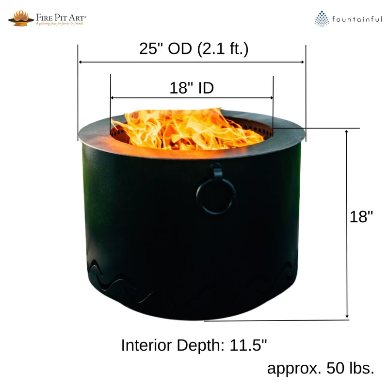 Mesa Smokeless Wood Burning Steel Fire Pit - Fire Pit Art