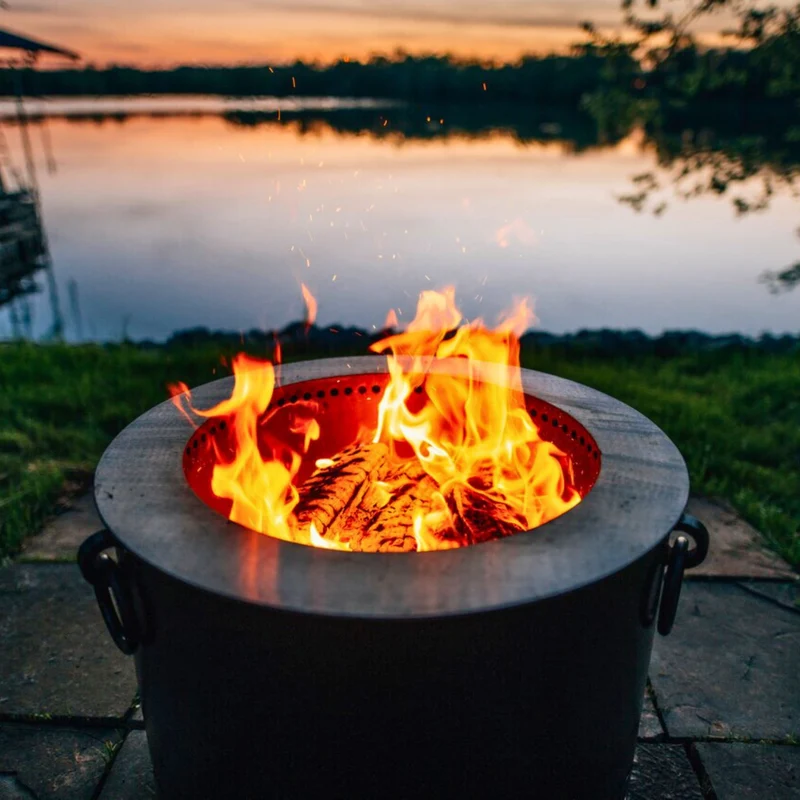 Mesa Smokeless Wood Burning Steel Fire Pit - Fire Pit Art