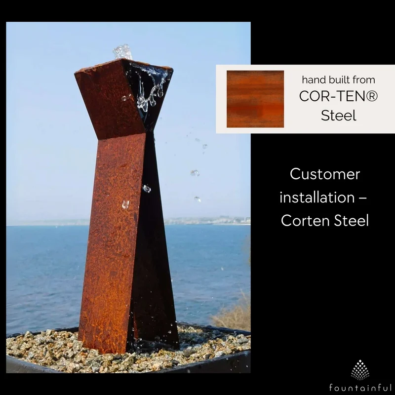 X4 Modern Fountain in Steel