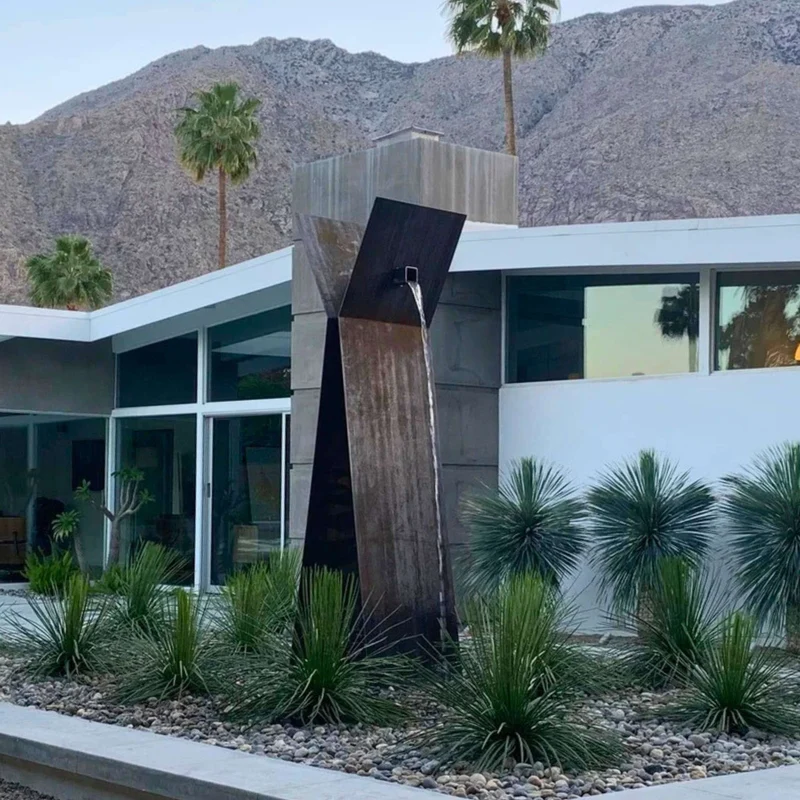 X3 Modern Fountain in Steel