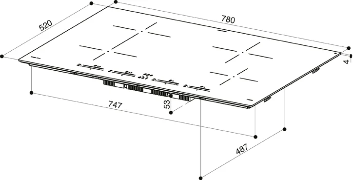 PIANO INDUZIONE FCH 84 BK KL