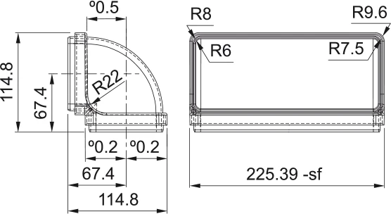CURVA CRV 90 220X90