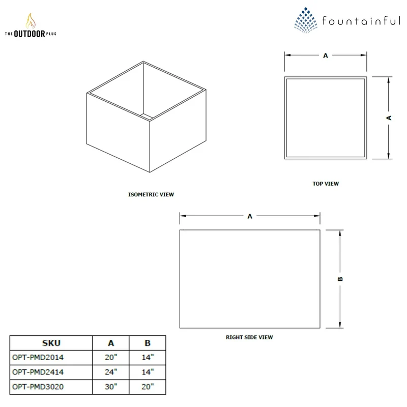 Moderna Square Corten Steel Planter - The Outdoor Plus