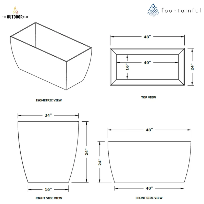 Tuscon Rectangular Corten Steel Planter - The Outdoor Plus