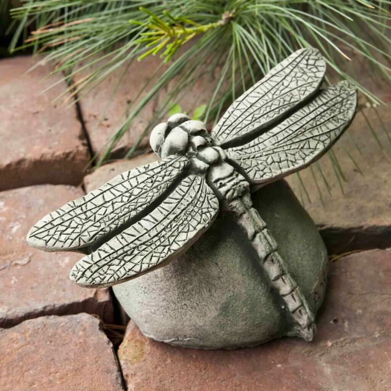 Dragonfly Concrete Garden Statue - Campania #A392