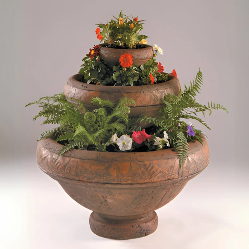 Fern Concrete Planter Bowl Set - Fiore #6036