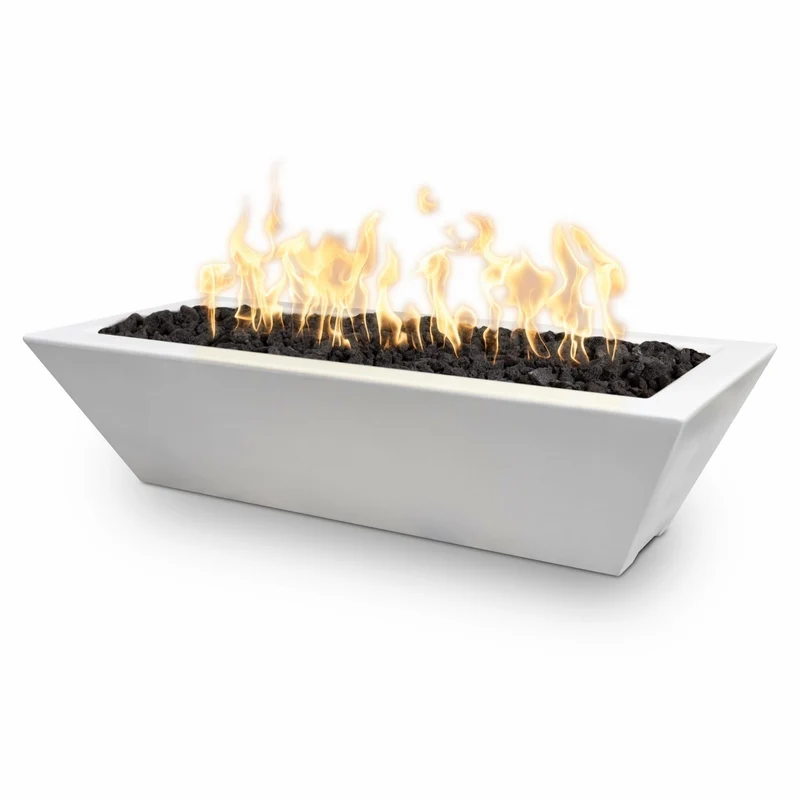 Maya Linear Concrete Fire Bowl - The Outdoor Plus