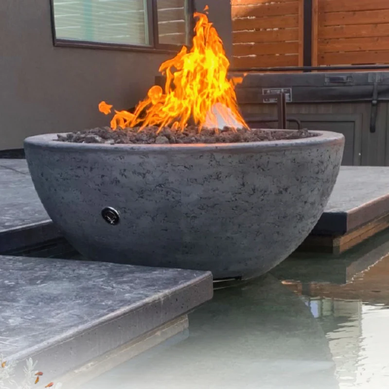 Luna Concrete Fire Bowl - The Outdoor Plus