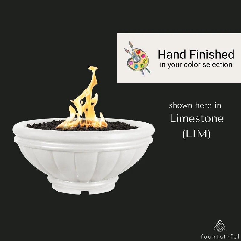 Roma Concrete Fire Bowl - The Outdoor Plus