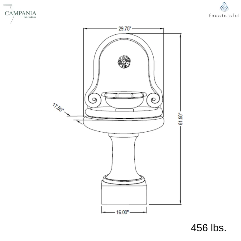 Valencia Concrete Wall Fountain - Campania #FT151