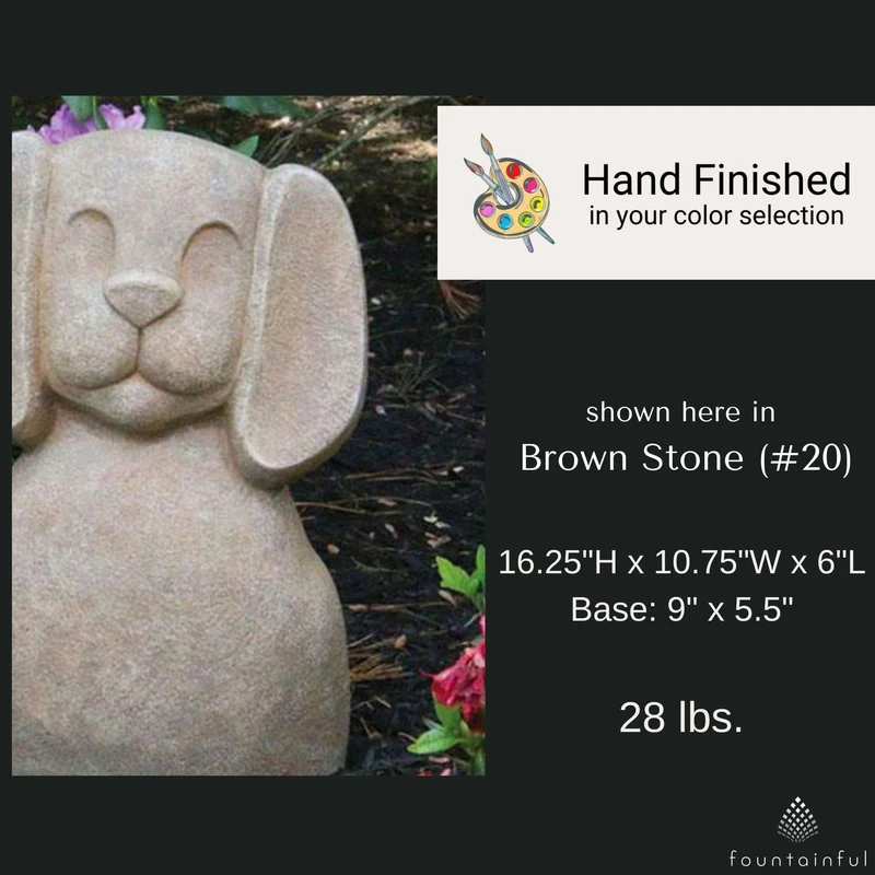 Contemporary Dog Concrete Garden Statue - Massarellis #7602